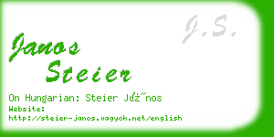 janos steier business card